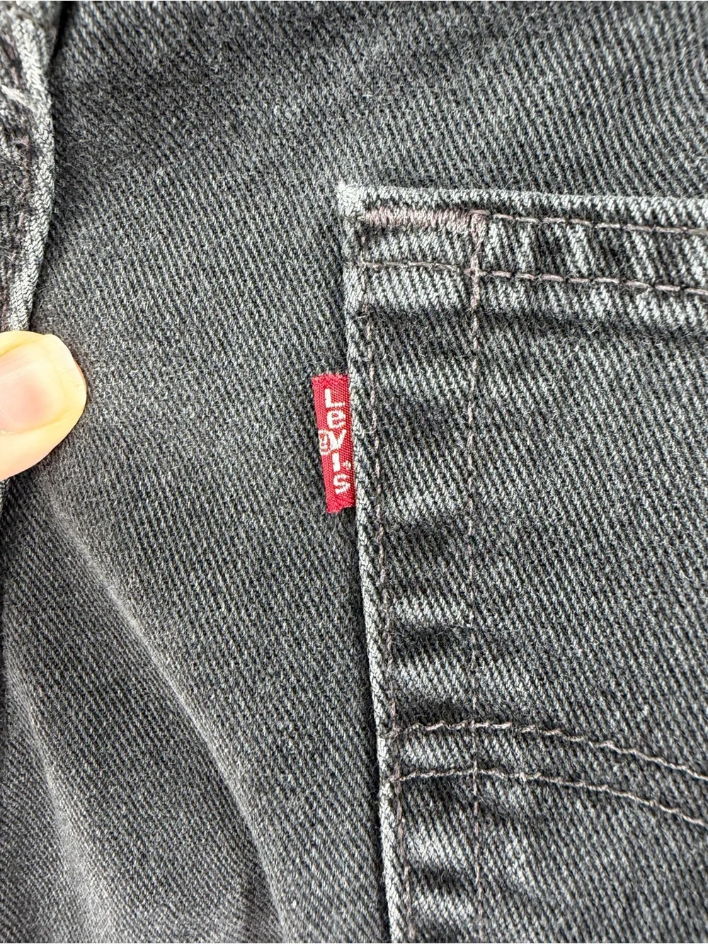 VTG USA Levi's 505 Workwear Streetwear Grunge Faded Black Jeans Sz40x34